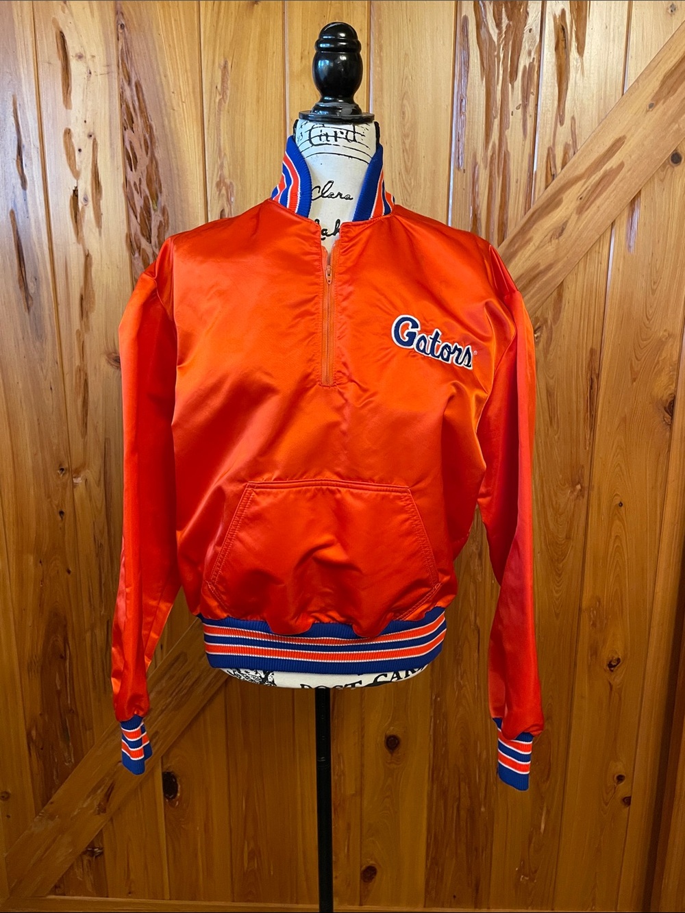 Florida Gators Orange Vintage varsity Satin Pullover Jacket